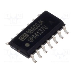 1 pcs x TEXAS INSTRUMENTS - OPA4137UA - IC: operational amplifier, 1MHz, Ch: 4, SO14,