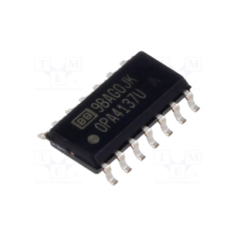 1 pcs x TEXAS INSTRUMENTS - OPA4137UA - IC: operational amplifier, 1MHz, Ch: 4, SO14,