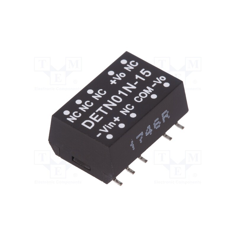 1 pcs x MEAN WELL - DETN01N-15 - Converter: DC/DC, 1W, Uin: 21.6÷26.4V, Uout: 15VDC, Uout2: -15VDC