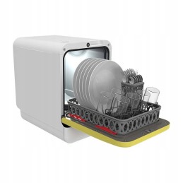 Bob daan tech compact mini table dishwasher, white and yellow
