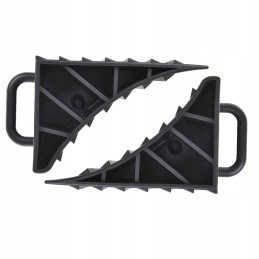 Wheel chock, 2 pieces, with handle, car, camping trailer