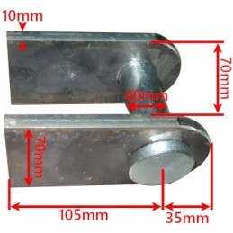 Mounting the actuator with bolt eye diameter 40