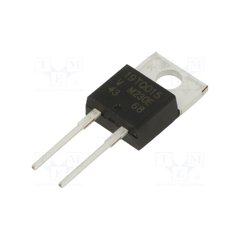 1 pcs x VISHAY - VS-19TQ015-M3 - Diode: Schottky rectifying, THT, 15V, 19A, TO220AC, , Ir: 522mA