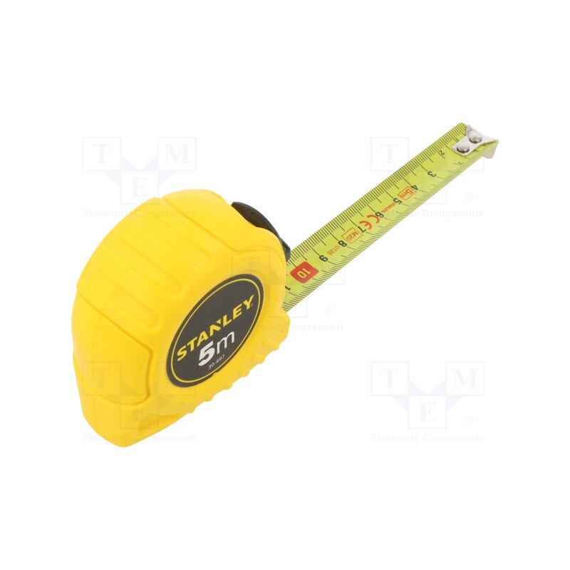 1 pcs x STANLEY - 0-30-497 - Measuring tape, L: 5m, Width: 19mm, Enclos.mat: plastic, Class: II