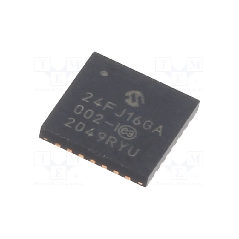 1 pcs x MICROCHIP TECHNOLOGY - PIC24FJ16GA002-I/ML - IC: PIC microcontroller, 16kB, 32MHz, 2÷3.6VDC, SMD, QFN28, PIC24