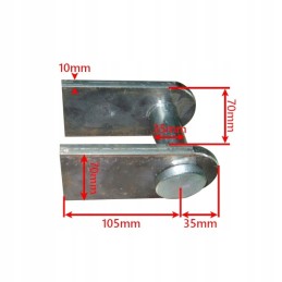 Mounting the actuator with bolt eye diameter 35