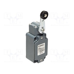 1 pcs x PIZZATO ELETTRICA - FD 552 - Limit switch, lever R 49mm, plastic roller Ø20mm, NO + NC, 10A