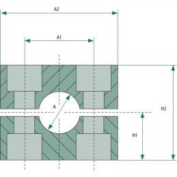 Pipe clamp for hydraulic pipes rs e fi 20 mm
