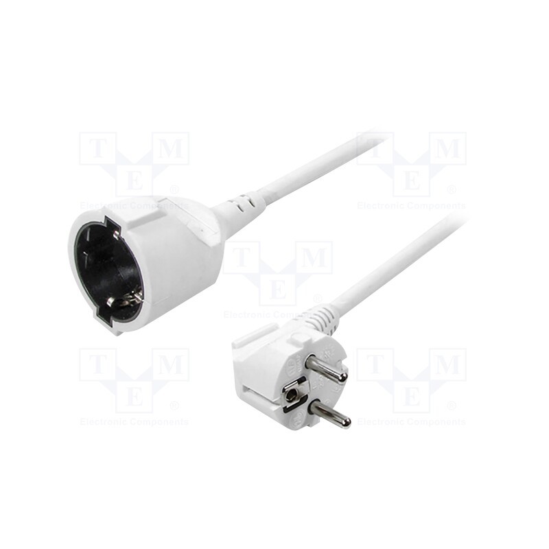 1 pcs x LOGILINK - LPS101 - Extension lead, Sockets: 1, white, 3m, 16A