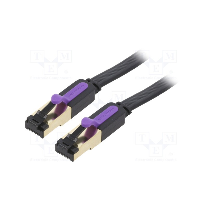 1 pcs x VENTION - ICABN - Patch cord, U/FTP, 7, stranded, Cu, PVC, black, 15m, 30AWG, shielded