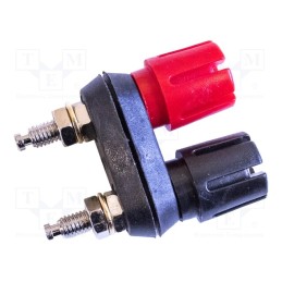 1 pcs x MUELLER ELECTRIC - BU-P6883 - Connector: 4mm banana, socket, black, 30A, on panel, Type: double