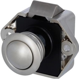 Cabinet lock, furniture lock with silver button