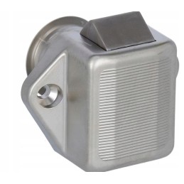 Cabinet lock, furniture lock with silver button