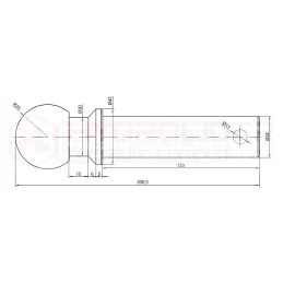 Hitch pin 200mm fi32 fi50 hydrolider balls