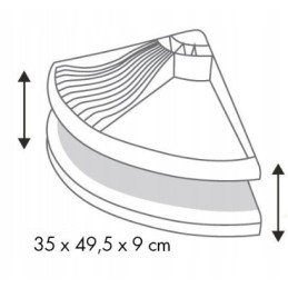 Corner drainer for Gimex dishes