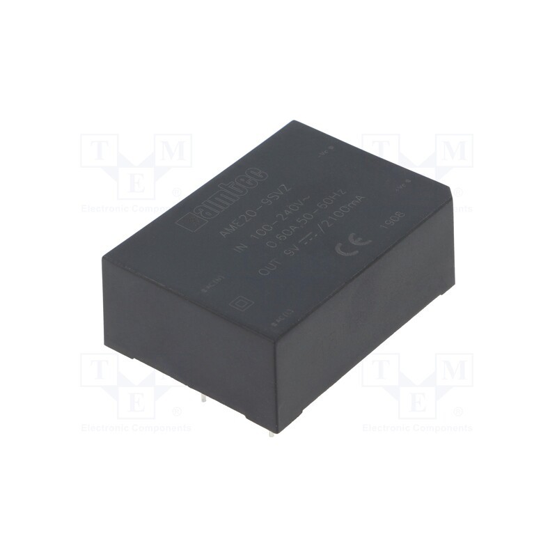 1 pcs x AIMTEC - AME20-9SVZ - Converter: AC/DC, 18.9W, 85÷264VAC, Usup: 100÷370VDC, Uout: 9VDC