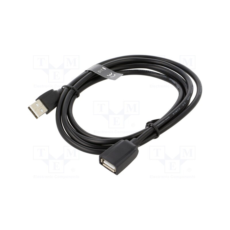 1 pcs x VENTION - VAS-A44-B150 - Cable, USB 2.0, USB A socket,USB A plug, nickel plated, 1.5m