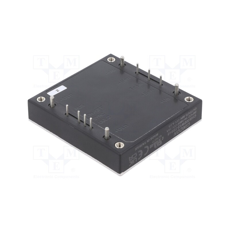 1 pcs x CINCON - CHB200W12-72S48 - Converter: DC/DC, 200W, Uin: 14÷160V, Uout: 48VDC, Iout: 4.2A, 480Hz