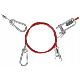 Trailer brake securing cable, skidding hook