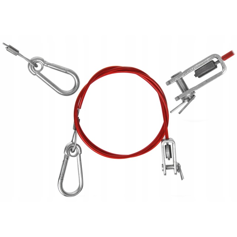 Trailer brake securing cable, skidding hook