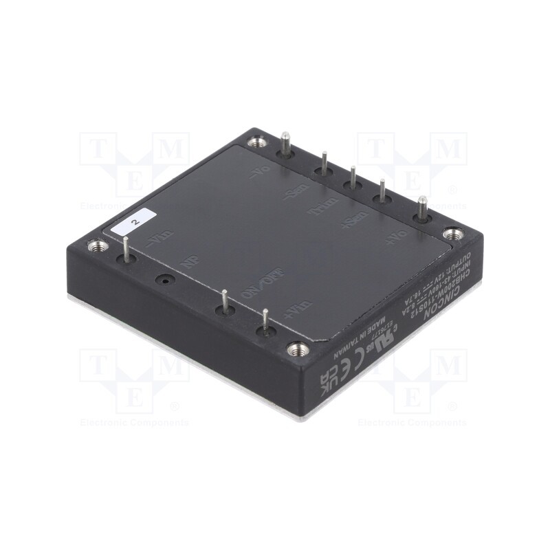 1 pcs x CINCON - CHB200W-110S12 - Converter: DC/DC, 200W, Uin: 43÷160V, Uout: 12VDC, Iout: 16.7A