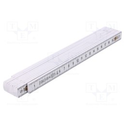 1 pcs x MEDID - 2000 - Folding ruler, L: 2m, white, measure