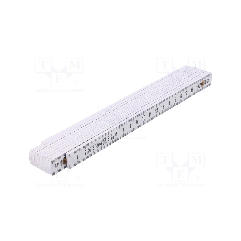 1 pcs x MEDID - 2000 - Folding ruler, L: 2m, white, measure
