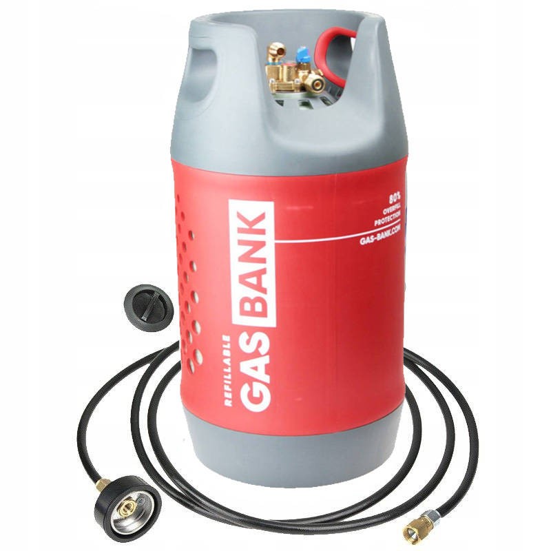 Gasbank multi 11kg composite cylinder, remote refueling set