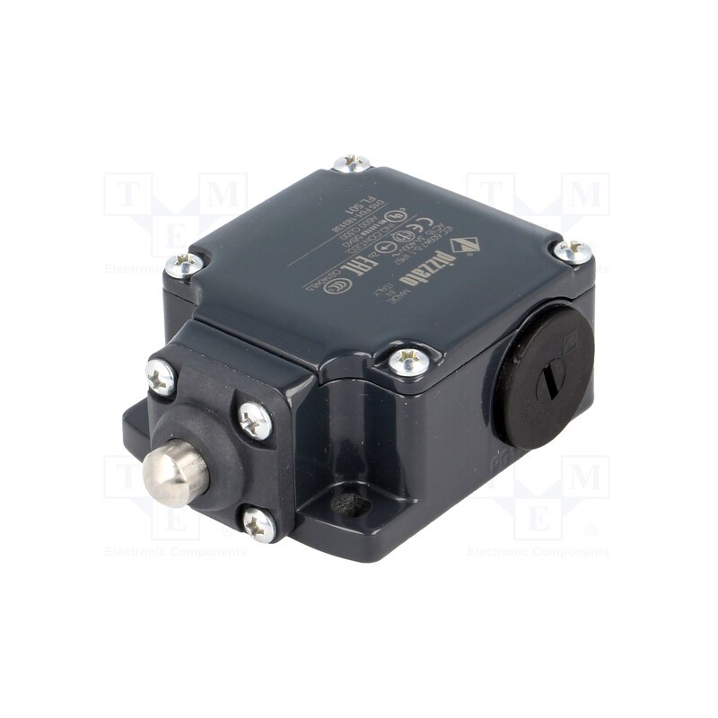 1 pcs x PIZZATO ELETTRICA - FL 501 - Limit switch, pin plunger Ø10mm, NO + NC, 10A, max.500VAC, PG13,5