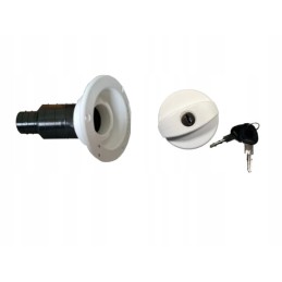 Water inlet for camper trailer, white short plug