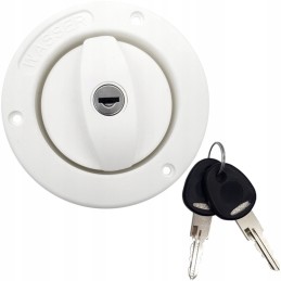 Water inlet for camper trailer, white short plug