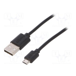 1 pcs x Goobay - 38659 - Cable, USB 2.0, USB A plug,USB B micro plug, 0.5m, black