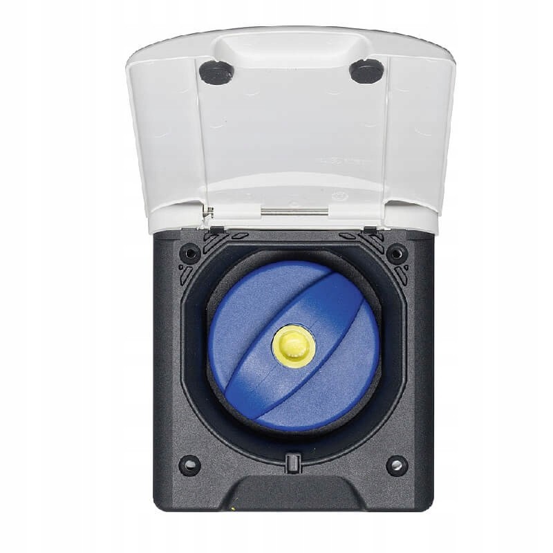 External water socket with favo flap for a camper