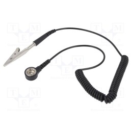 1 pcs x ELME - WIRE BANANA 15-10 - Connection cable, ESD,coiled, 1MΩ, 1.5m