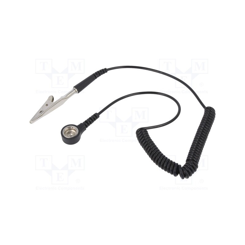 1 pcs x ELME - WIRE BANANA 15-10 - Connection cable, ESD,coiled, 1MΩ, 1.5m