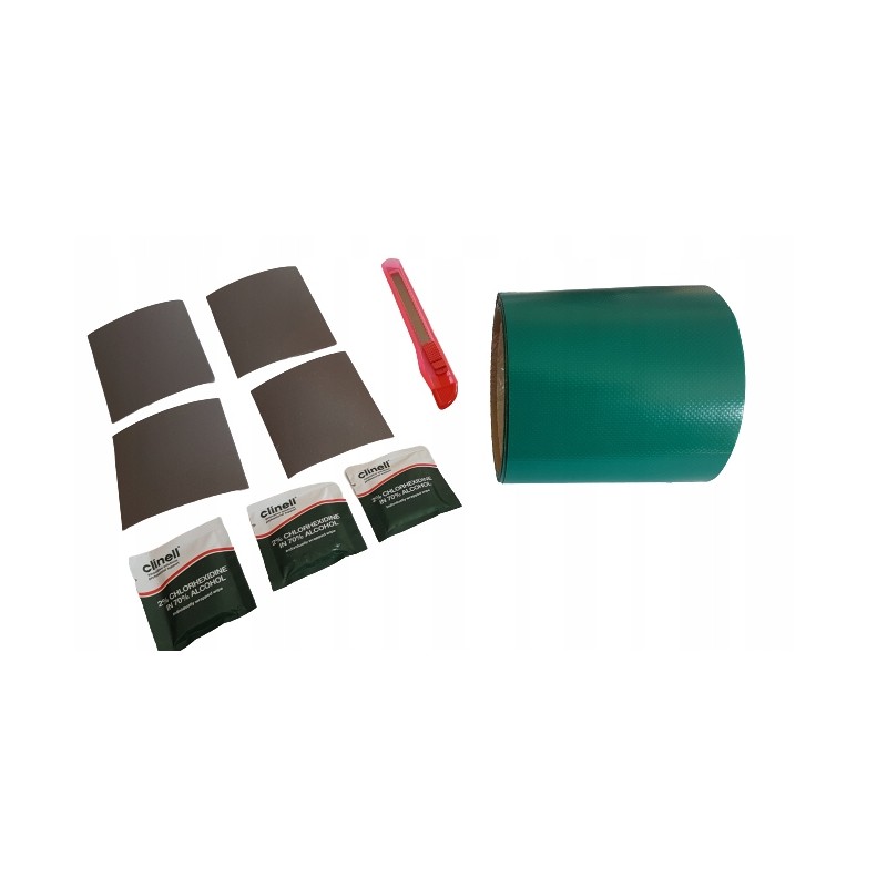 Repair tarpaulin repair kit, long green