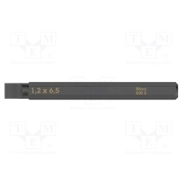 1 pcs x WERA - 5018142001 - Screwdriver bit, slot, 6,5x1,2mm, Overall len: 70mm, Kind: impact