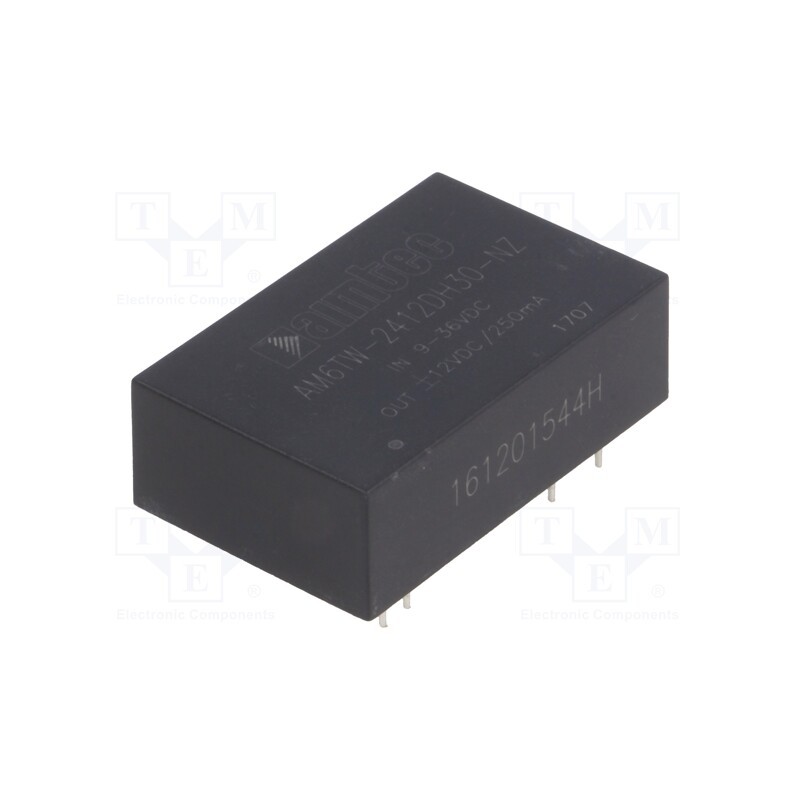 1 pcs x AIMTEC - AM6TW-2412DH30-NZ - Converter: DC/DC, 6W, Uin: 9÷36V, Uout: 12VDC, Uout2: -12VDC, DIP24