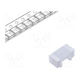 1 pcs x OHMITE - DV-T263-201E-TR - Heatsink: extruded, TO252,TO263, metallic, L: 12.7mm, W: 25.9mm