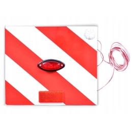 Oversized warning sign with lamp