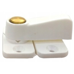 White camper cabinet door lock