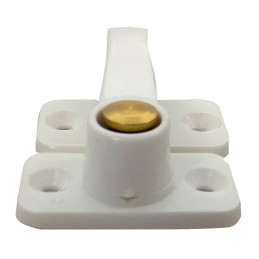 White camper cabinet door lock