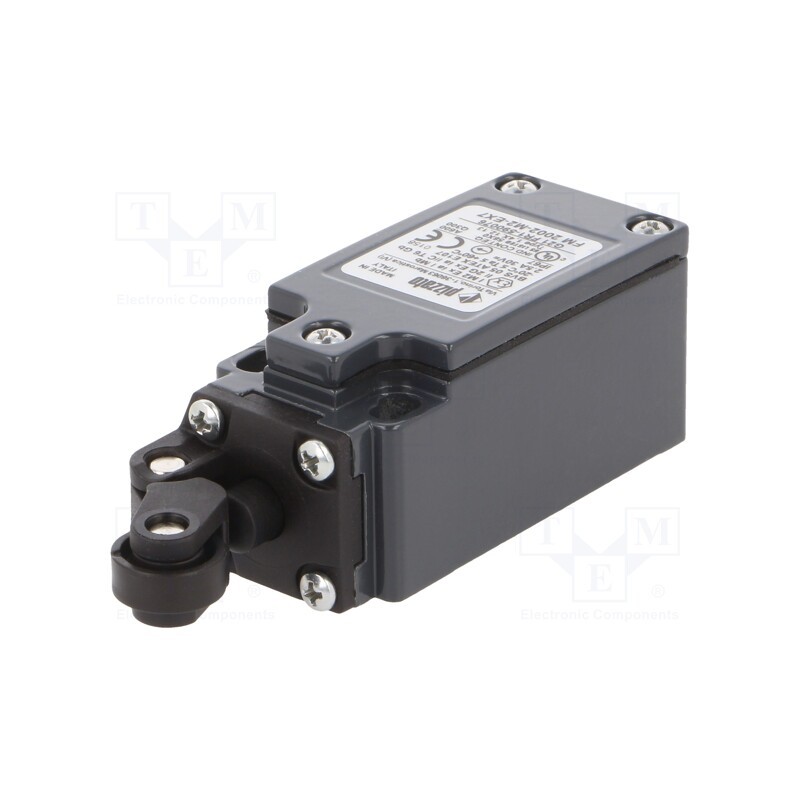 1 pcs x PIZZATO ELETTRICA - FM 2002-M2-EX7 - Limit switch, plastic roller Ø14mm, NC x2 + NO, 10A, max.500VAC