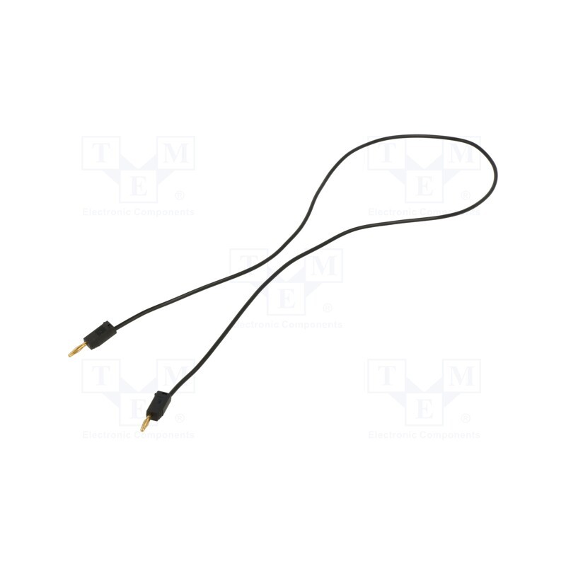 1 pcs x STu00c4UBLI - 28.0039-06021 - Test lead, 60VDC, 30VAC, 10A, banana plug 2mm,both sides, black