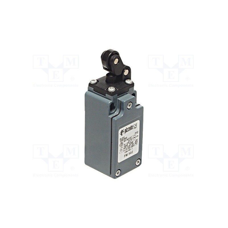 1 pcs x PIZZATO ELETTRICA - FM 502 - Limit switch, plastic roller Ø14mm, NO + NC, 10A, max.500VAC