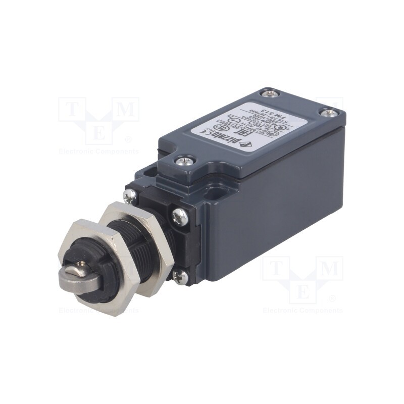 1 pcs x PIZZATO ELETTRICA - FM 513 - Limit switch, plunger with metal roller Ø12mm, NO + NC, 10A