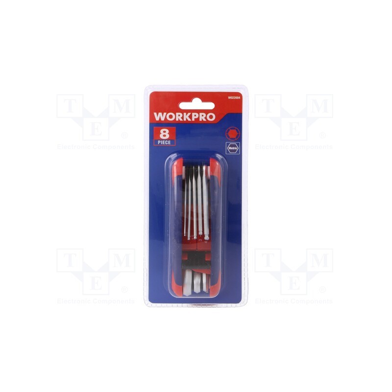 1 set x Workpro - W022004 - Wrenches set, hex key, Chrom-vanadium steel