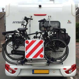 Plastic warning board with 4 reflectors