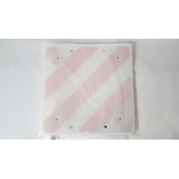 Plastic warning board with 4 reflectors