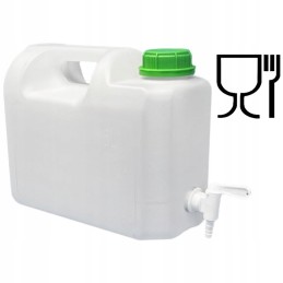 Canister with tap for water, liquids, drinks, 5l, certified